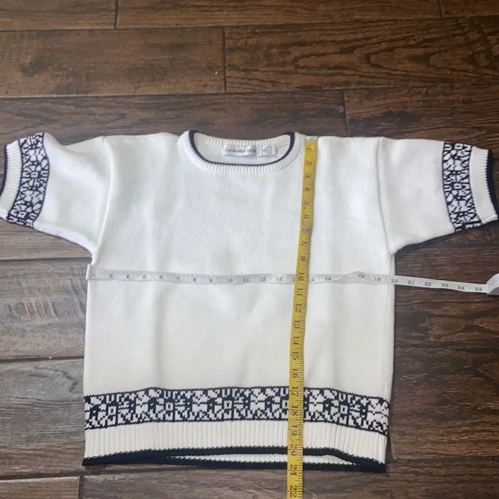 Cambridge Spirit 💯 Cotton Knit Women Top Size M - Picture 7 of 9